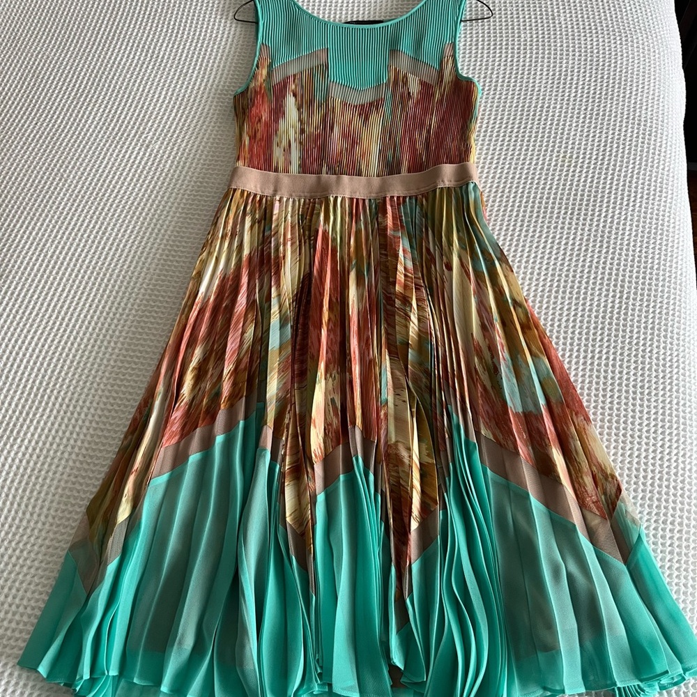 BCBG pleated midi dress